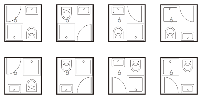 The 8 successful arrangments listed in a grid.